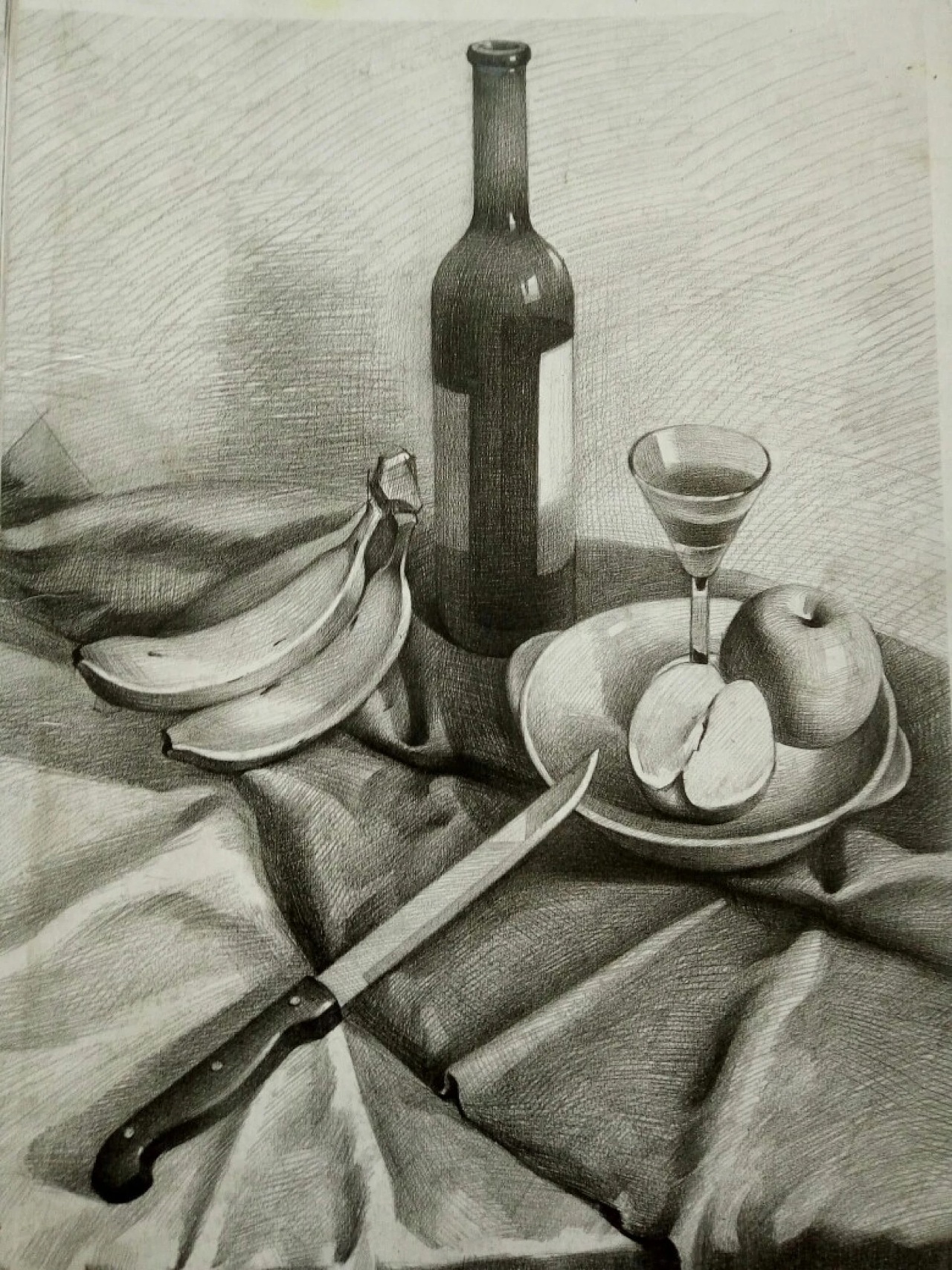 分享素描静物作品#北京成人画室梵高之路